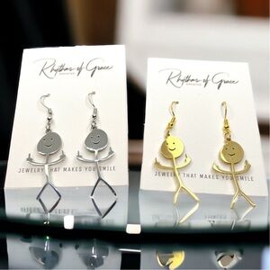 DILLIGAF Dangle Earrings: Sassy Statements for Fearless Fashion! Gokd or Silver